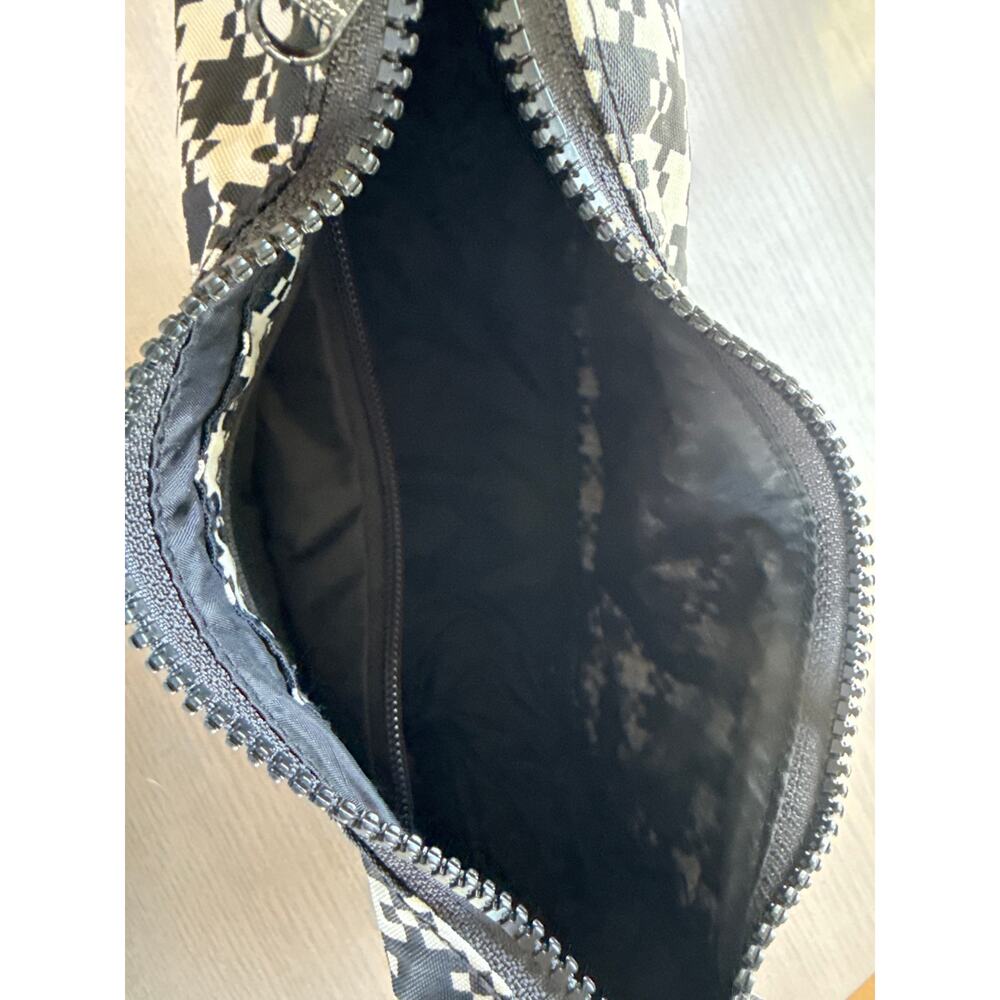 BAGGU Mini Nylon Shoulder Bag Pixel Gingham Black & White - Picture 6 of 7